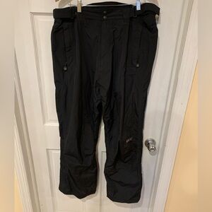 AFRC Gore Tex Ski Pants Mens XL Black Gore Side Zip Snow Winter